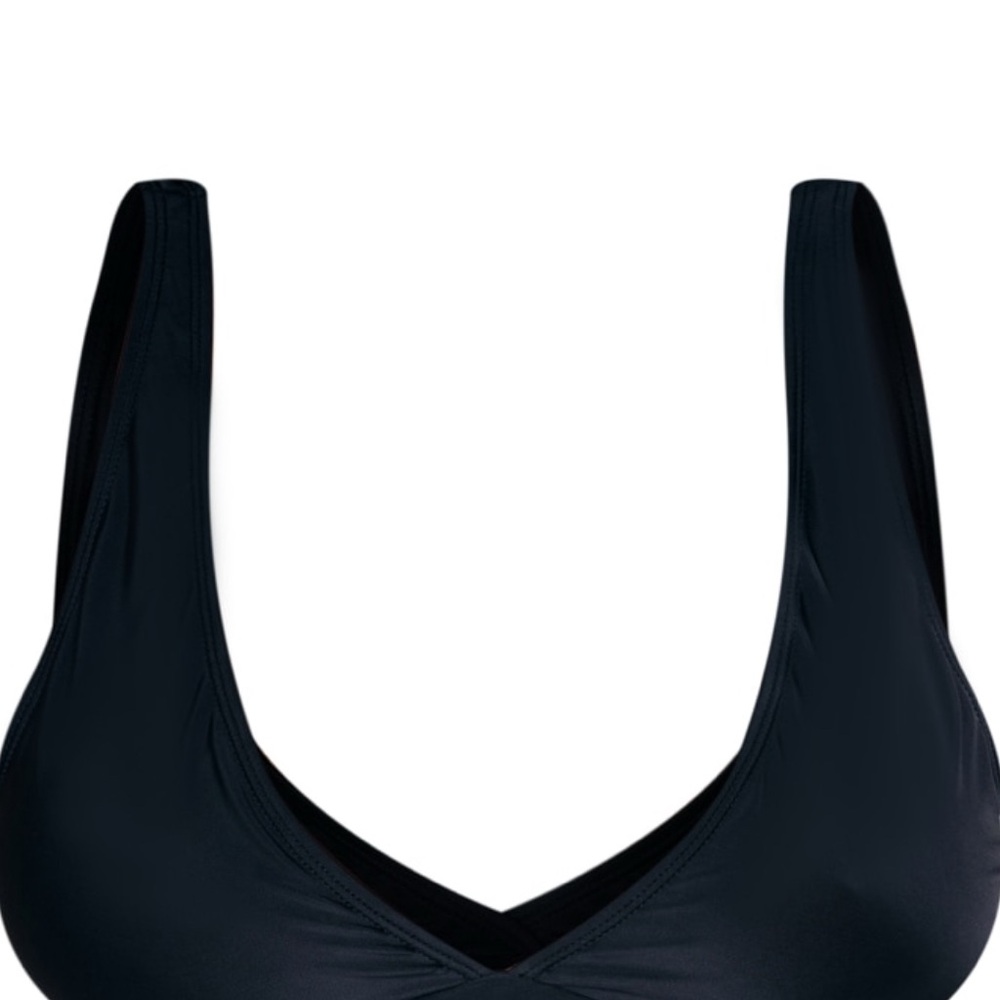 Black Women's Swim Top PLT Plus